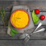 polenta with greens and fried eggs