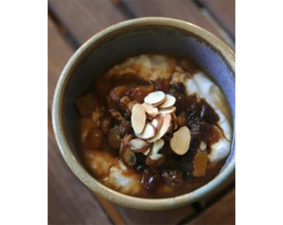 Darjeeling Fruit Compote with Yogurt and Almonds