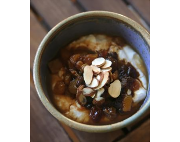 Darjeeling Fruit Compote with Yogurt and Almonds
