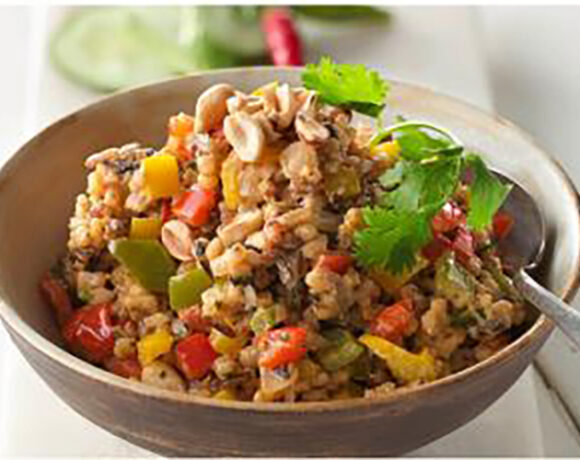 Thai Sorghum Pilaf with Peanuts